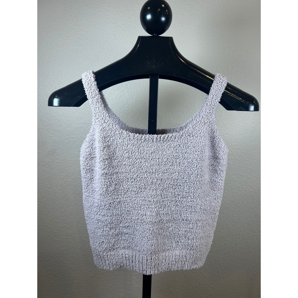 FP Movement Free People Lavender Fuzzy Knit Tank Top MKN16254 Womens Large